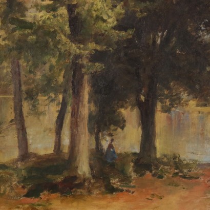 Peinture de paysage avec figure,Paysage avec figure.,Peinture de paysage avec figure