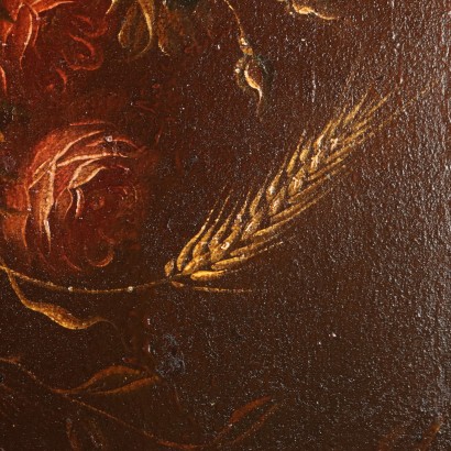 Peinture de Nature morte aux fleurs et ,Nature morte aux fleurs et perroquet
