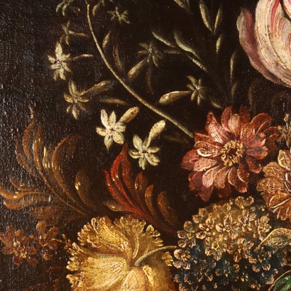 Peinture de Nature morte aux fleurs et ,Nature morte aux fleurs et perroquet
