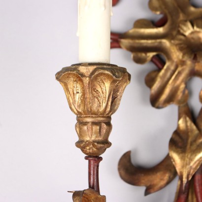 paire d'appliques, Paire d'appliques en fer laqué