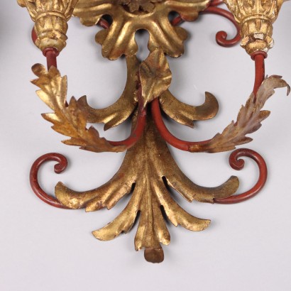 paire d'appliques, Paire d'appliques en fer laqué