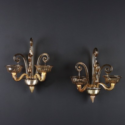 Coppia di Applique Murano