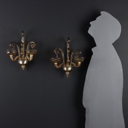 Coppia di Applique Murano