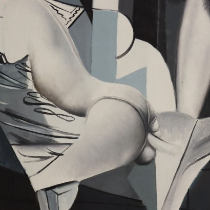 Painting by Aurelio Caminati, Hippy promenade in Guernica, Aurelio Caminati, Aurelio Caminati, Aurelio Caminati, Aurelio Caminati, Aurelio Caminati