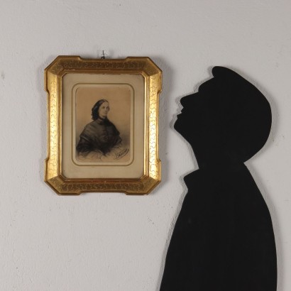 Painted with a female portrait