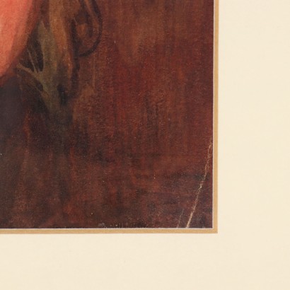 Painted with Interior scene with figure,Interior scene with figure