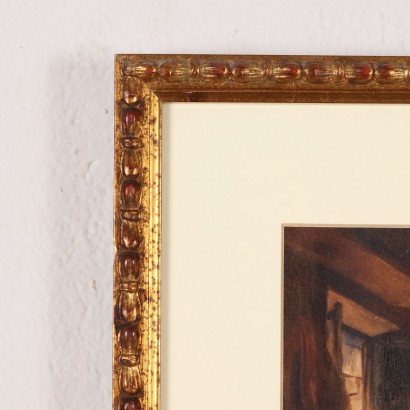 Painted with Interior scene with figure,Interior scene with figure