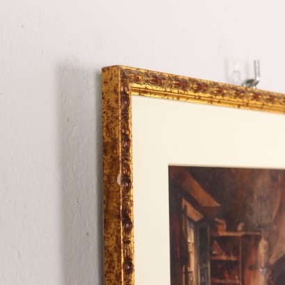 Painted with Interior scene with figure,Interior scene with figure