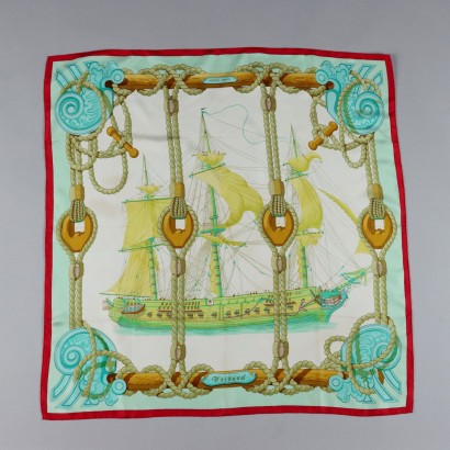 Vintage Hermès Tribord Scarf Silk France 1960s