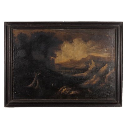 pintura de paisaje de lago