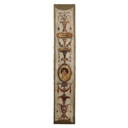 Panel decorativo pintado en estilo neoclásico Love
