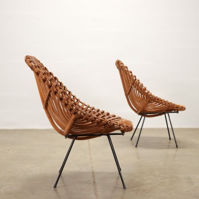 Poltroncine in Vimini Anni 60
