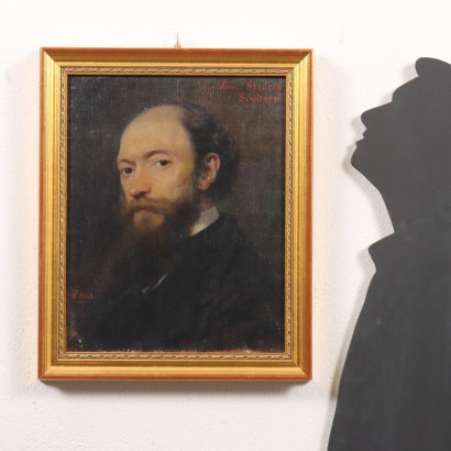 Gemälde von Antonio Zona, Porträt von Giovanni Strazza, Antonio Zona, Antonio Zona, Antonio Zona