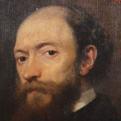 Gemälde von Antonio Zona, Porträt von Giovanni Strazza, Antonio Zona, Antonio Zona, Antonio Zona