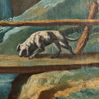 Dipinto Paesaggio con Figure
