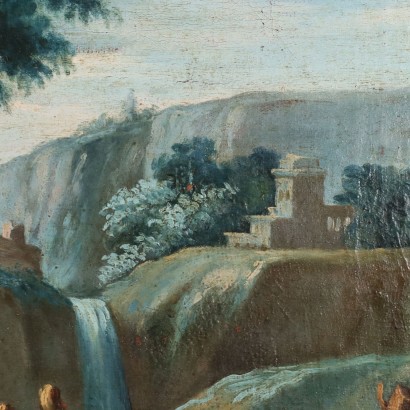 Dipinto Paesaggio con Figure