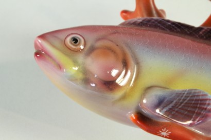 Moderne Antiquitäten, Keramik, Objekte, Antonio Ronzan (20.), 1950er, 20. Jahrhundert, Fisch