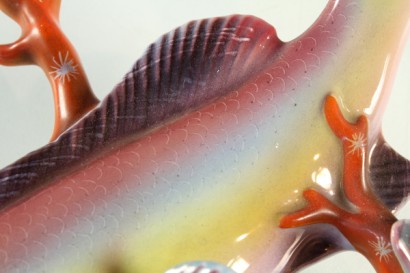 moderne Antiquitäten, Keramik, Objekte, Antonio Ronzan (20.), 1950er, 20. Jahrhundert, Fisch