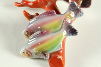 Moderne Antiquitäten, Keramik, Objekte, Antonio Ronzan (20.), 1950er, 20. Jahrhundert, Fisch