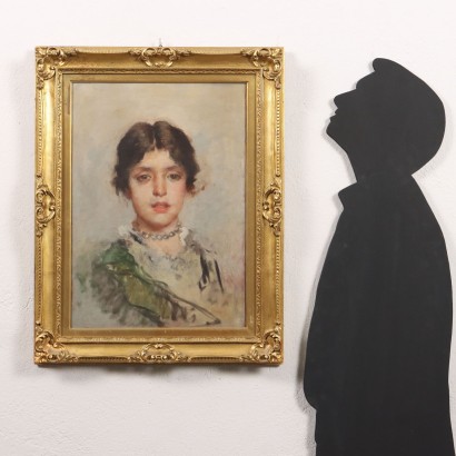 Pintura de Domenico Morelli,Retrato de una mujer joven,Domenico Morelli,Domenico Morelli,Domenico Morelli,Domenico Morelli,Domenico Morelli