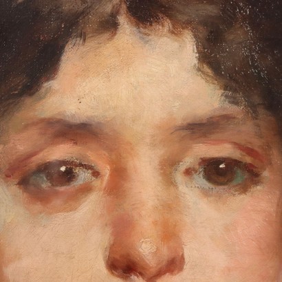 Pintura de Domenico Morelli,Retrato de una mujer joven,Domenico Morelli,Domenico Morelli,Domenico Morelli,Domenico Morelli,Domenico Morelli