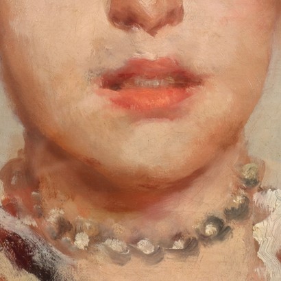 Pintura de Domenico Morelli,Retrato de una mujer joven,Domenico Morelli,Domenico Morelli,Domenico Morelli,Domenico Morelli,Domenico Morelli