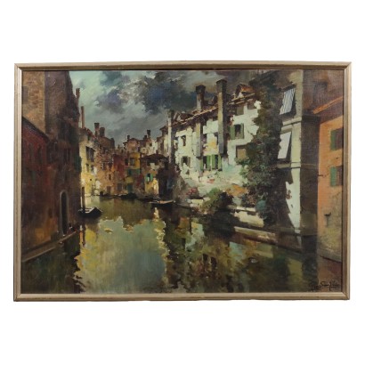 Dipinto di Felice Giordano,Calle a Venezia,Felice Giordano,Felice Giordano,Felice Giordano