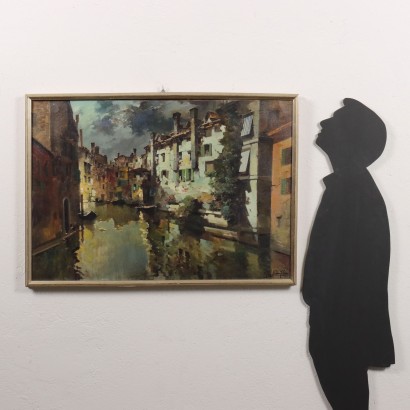 Dipinto di Felice Giordano,Calle a Venezia,Felice Giordano,Felice Giordano,Felice Giordano