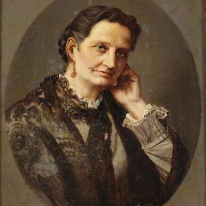 Pintura de Giacomo Favretto,Retrato femenino,Giacomo Favretto,Giacomo Favretto,Giacomo Favretto,Giacomo Favretto