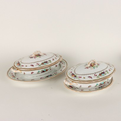 Deux bols de légumineuses et deux saucières Spode Cop