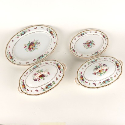 Deux bols de légumineuses et deux saucières Spode Cop