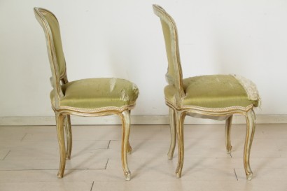 coppia di sedie, coppia di sedie laccate, mobili 900, barocchetto