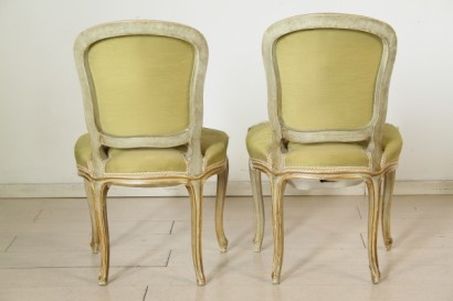 coppia di sedie, coppia di sedie laccate, mobili 900, barocchetto