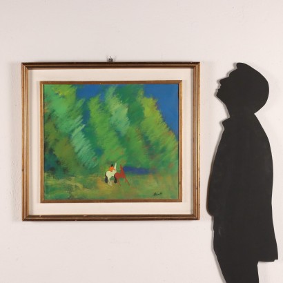 Painting Gian Rodolfo D'Accardi,Knights in the woods,Gian Rodolfo D,Gian Rodolfo D,Gian Rodolfo D