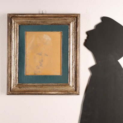 watercolor on paper Face, Painting attributable to Giacomo Manzù, Giacomo Manzù, Giacomo Manzù, Giacomo Manzù, Giacomo Manzù