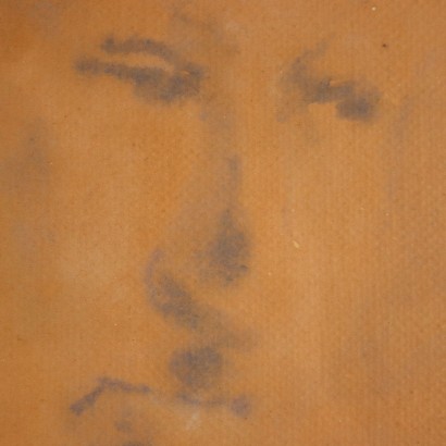 watercolor on paper Face, Painting attributable to Giacomo Manzù, Giacomo Manzù, Giacomo Manzù, Giacomo Manzù, Giacomo Manzù