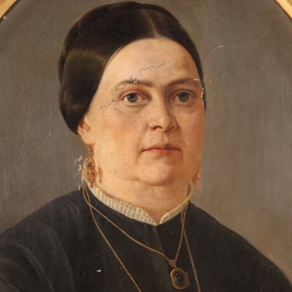Pintura de retrato femenino