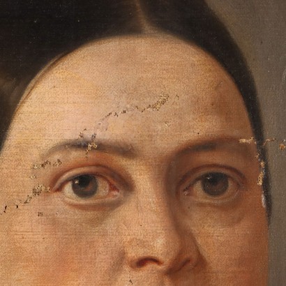 Retrato femenino pintado