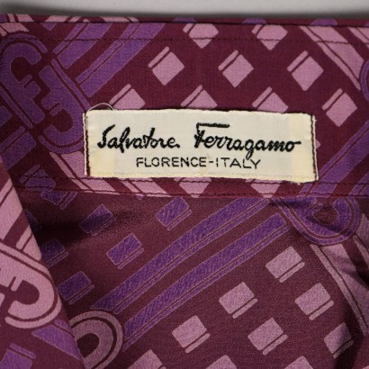 Ferragamo Camicia Vintage in Seta con
