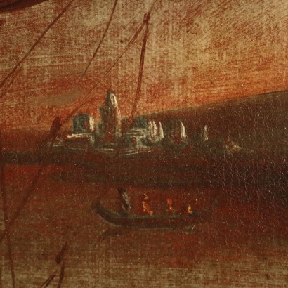 Dipinto Paesaggio con Rovine e Figure