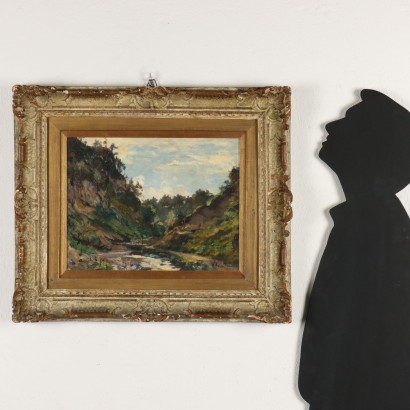 Painting by Vittorio Cavalleri, Hilly landscape, Vittorio Cavalleri, Vittorio Cavalleri, Vittorio Cavalleri, Vittorio Cavalleri