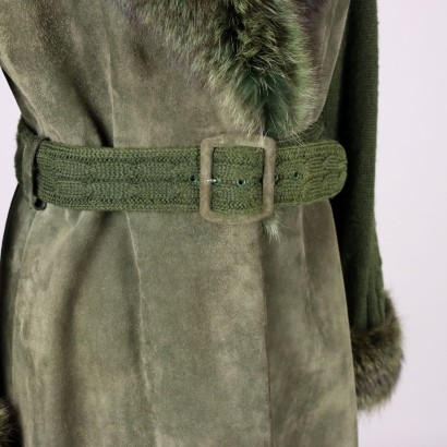 Cappotto Vintage Camoscio Verde