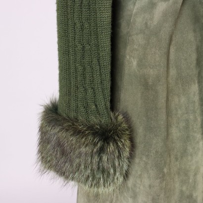 Cappotto Vintage Camoscio Verde