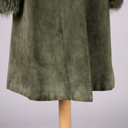 Cappotto Vintage Camoscio Verde