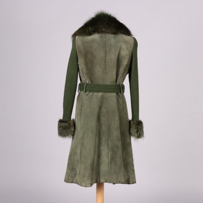 Cappotto Vintage Camoscio Verde