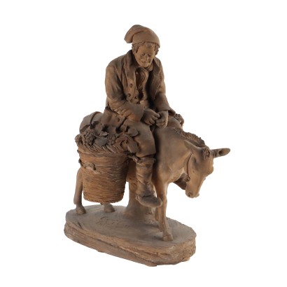 Sculpture Ancienne Giacomo Vaccaro Premier '900 Terre Cuite