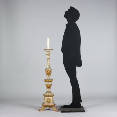 Torciere Eclettico in Legno XIX Secolo