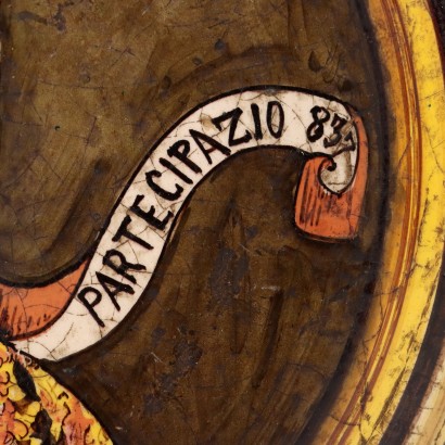 Coppia di Piatti da Parata in Maiolica