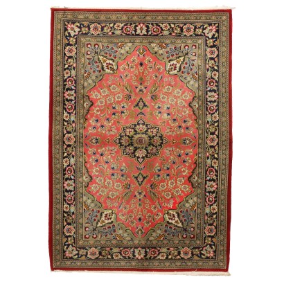 Ancient Asian Carpet Cotton Wool Thin Knot
