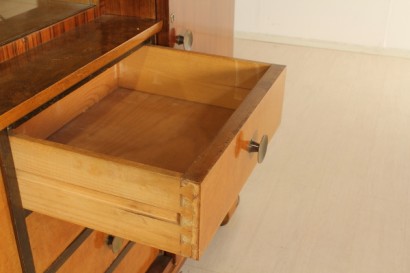 Holzgehäuse, Mahagoni, Palisander Furnier und Glas